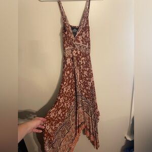 Angie Brown Paisley Print Maxi Dress